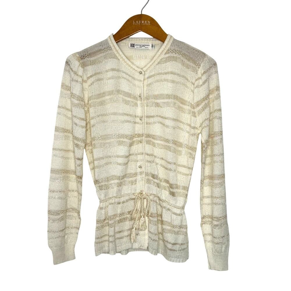 Vintage Pierre‎ Balmain Knit Button Front Cardigan